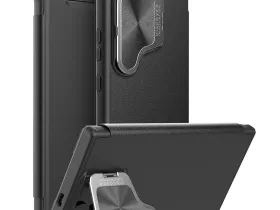 Чехол-книжка Nillkin Qin Prop Leather для Samsung Galaxy S24+ экокожа (черный)