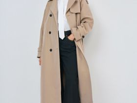 Длинный тренч, Бежевый