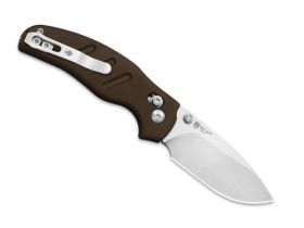 Складной нож Kizer C01C 2.9 CD, сталь Nitro-V, рукоять Norplex UltreX Micarta, коричневый