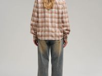 Рубашка свободного кроя в клетку