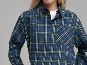 Свободная рубашка в клетку из твила