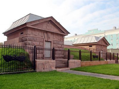 Входные павильоны резервуара Петроградской фильтроозонной станции