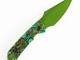 Туристический нож Kansept Fenrir, сталь D2, рукоять G10, Jade