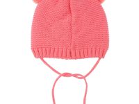 Шапка на завязках вязанная для девочки