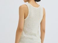 Вязаная майка с пайетками, Серебряный