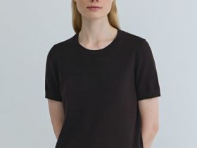 Джемпер с коротким рукавом, Коричневый