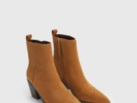 Казаки из натуральной замши, Бежевый