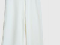 Широкие брюки из мягкого пике, Белый