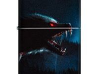 Зажигалка ZIPPO Horror Wolf с покрытием 540 Matte, латунь/сталь, черная, 38x13x57 мм