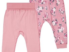 Брюки детские трикотажные для девочек, 2 пары в комплекте