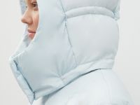 Стеганое пуховое пальто с капюшоном