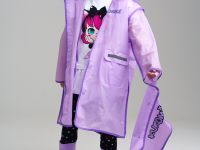 Плащ из полимерного материала для девочек (дождевик)