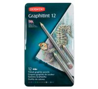 Набор карандашей акваграфитных Derwent "Graphitint" 12 шт в металле