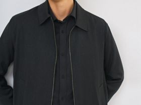 Бомбер из смесовой шерсти, Серый