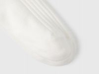 Носки в рубчик с люрексом, Белый