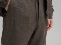 Брюки прямого кроя со льном