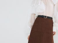 Блузка из лиоцелла с рюшами, Белый