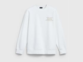 Базовый свитшот с принтом, Белый