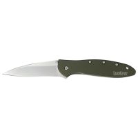 Полуавтоматический складной нож Kershaw Leek, сталь 14C28N, рукоять алюминий, хаки