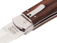 Выкидной нож Mikov Predator, сталь 420, рукоять палисандр, клипса