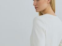 Кардиган на пуговицах с V-вырезом, Белый