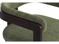 Стул Дэвис Шенилл Зеленый/Орех