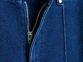 Широкие джинсы со стрелками, Синий