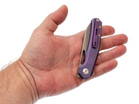 Складной нож Dr.Tech D4281P, сталь M390, рукоять TC4, фиолетовый