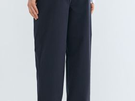 Брюки из техноткани со складками, Синий