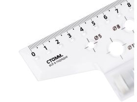 Рейсшина СТАММ 22 см, металлический ролик, картонная коробка