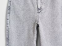 Прямые джинсы с высокой посадкой для девочек, Серый