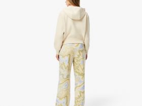 Женские хлопковые спортивные брюки Lacoste оверсайз