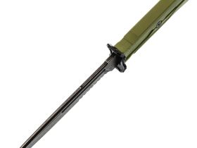 Тактический нож Mr.Blade Leshiy serrated blackwash, сталь AUS-8, рукоять OD Green Elastron