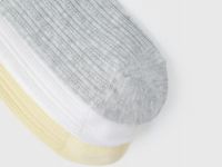 Носки из хлопка пуантель, 3 пары, Желтый