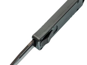 Автоматический нож Boker USB OTF 2.0 Burnt Grey, сталь D2, рукоять алюминий, серый/черный