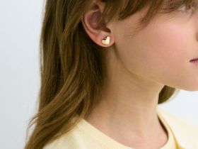 Серьги для девочек, 3 пары, Золотой