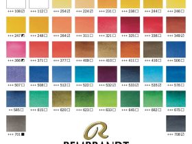 Набор акварели Talens "Rembrandt" Master 42 цв в кюветах + аксессуары, в деревянном коробе