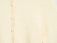 Укороченный кардиган с содержанием шерсти, Желтый