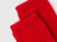 Пушистые носки с рисунком для девочек, Красный