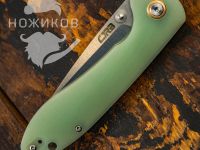 Складной нож CJRB Feldspar, сталь D2, рукоять G10, зеленый