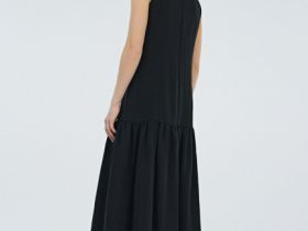Платье А-силуэта из лиоцелла, Черный