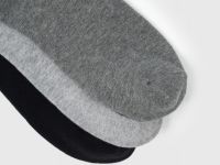 Высокие носки в рубчик с поддержкой стопы, 3 пары, Серый