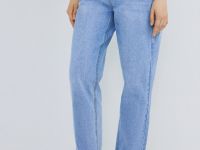 Джинсы Mom с высокой посадкой, Голубой