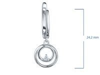 Серьги из серебра с бриллиантами э0601сг10172800