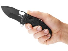 Складной нож SOG Kiku XR Black, сталь CTS-XHP, рукоять микарта