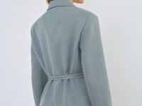 Жакет на запах с поясом, Серый