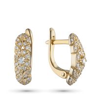 Серьги из желтого золота с бриллиантами э0301сг06210504