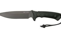 Нож с фиксированным клинком Spartan Blades Harsey Difensa, сталь CPM-S35VN Tungsten DLC, рукоять черная микарта, чехол черный