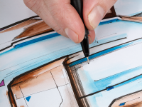 Линер Molotow "Blackliner" 0,4 мм, черный