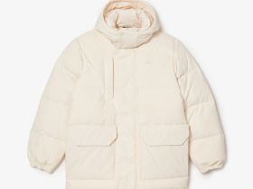 Мужской водонепронецаемый пуховик Lacoste с капюшоном
